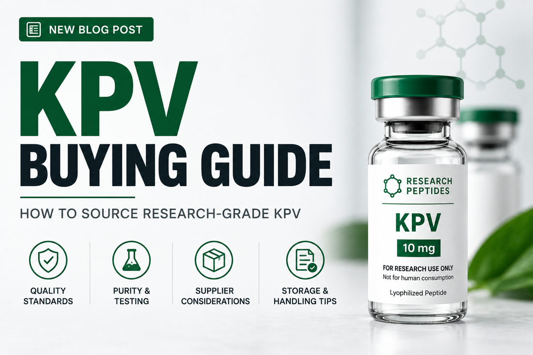 KPV buying guide — research-grade tripeptide sourcing standards for Canadian laboratories in 2026.