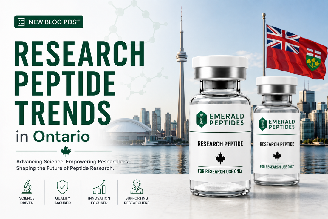 Research peptide trends Ontario Canada — Toronto research labs, Ontario biotech infrastructure, academic institutions shaping the research peptide landscape.