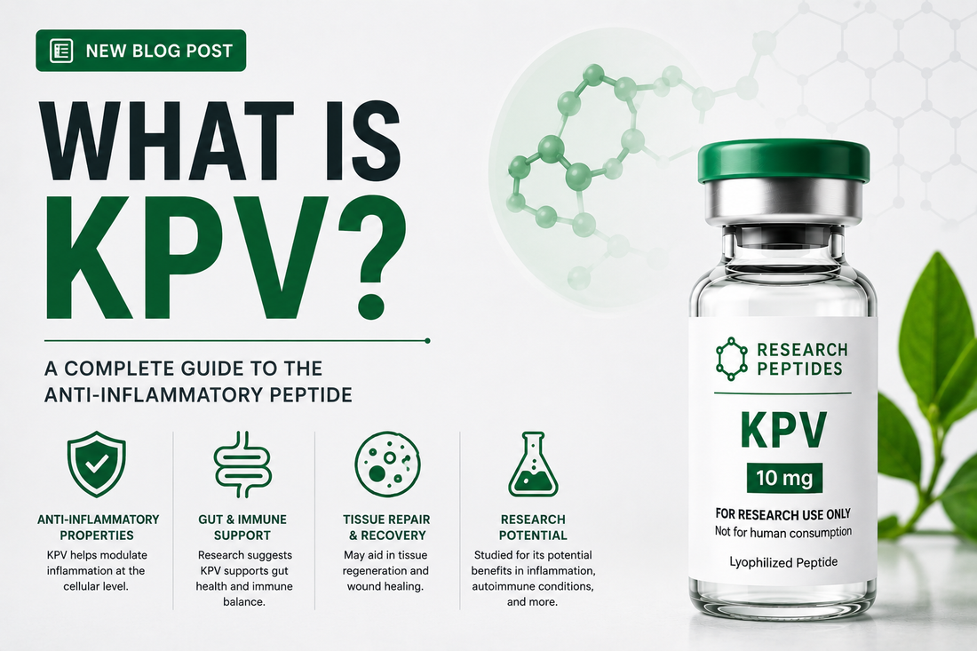 What is KPV — anti-inflammatory tripeptide fragment of alpha-MSH for research peptide applications.