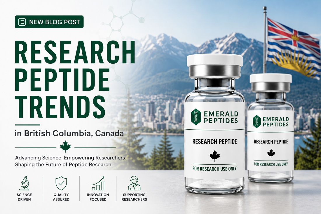  Research peptide trends British Columbia Canada — Vancouver research labs, BC biotech infrastructure, West Coast Canadian manufacturing landscape.